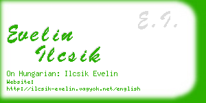 evelin ilcsik business card